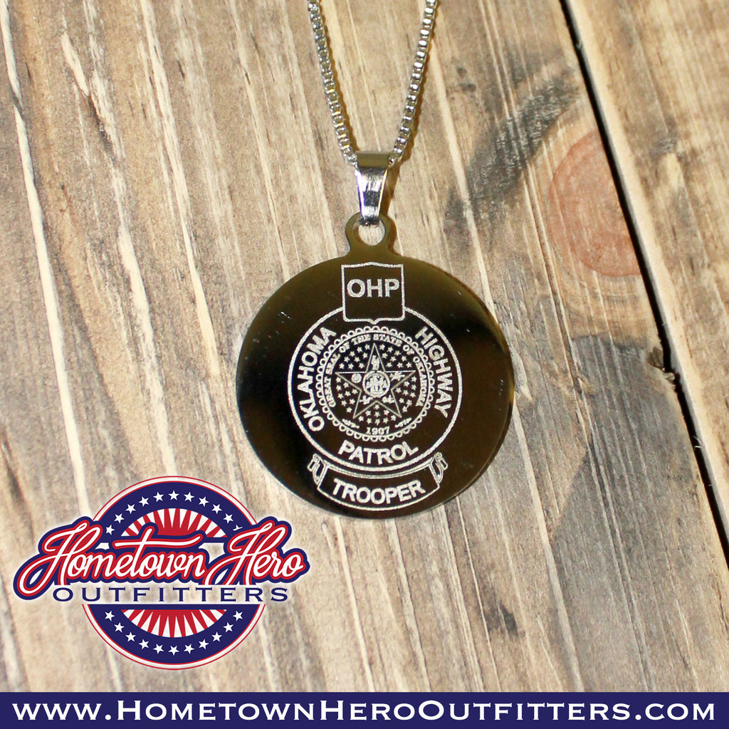 Oklahoma State Trooper Pendant Necklace